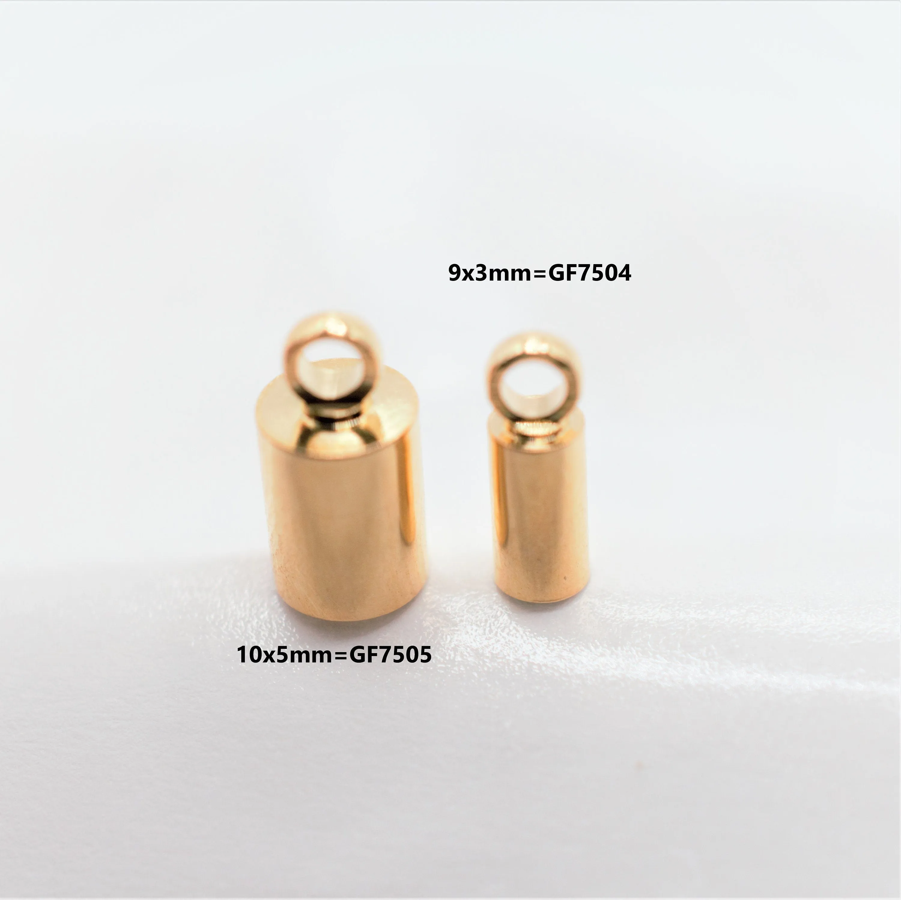 18K Gold Filled Look, Crimp Bead Covers & Ends Set - Premium End Tip Beads for Jewelry Finishing, Assorted Sizes