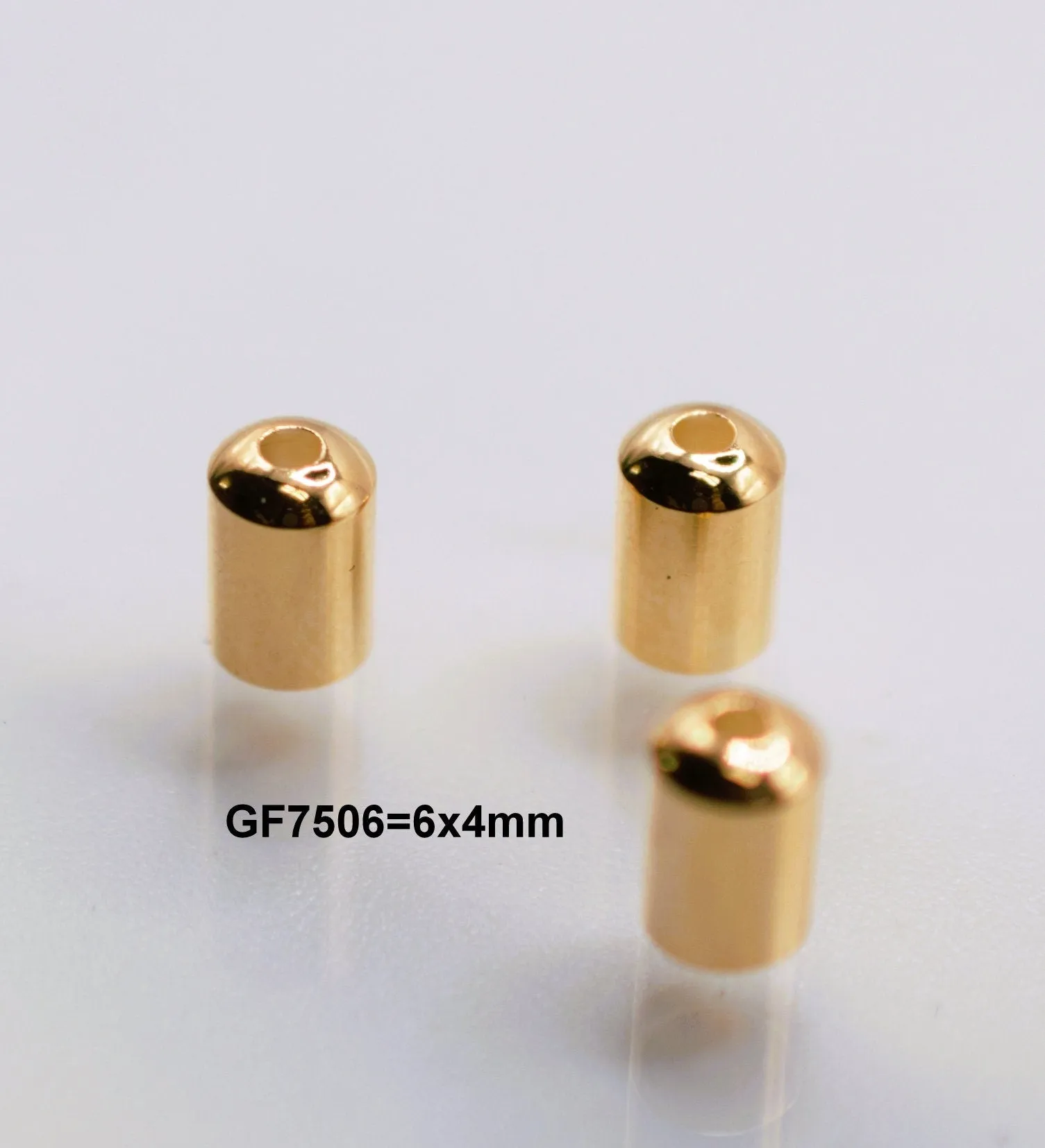 18K Gold Filled Look, Crimp Bead Covers & Ends Set - Premium End Tip Beads for Jewelry Finishing, Assorted Sizes