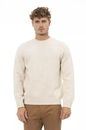 Alpha Studio Beige Alpaca Men Men's Sweater