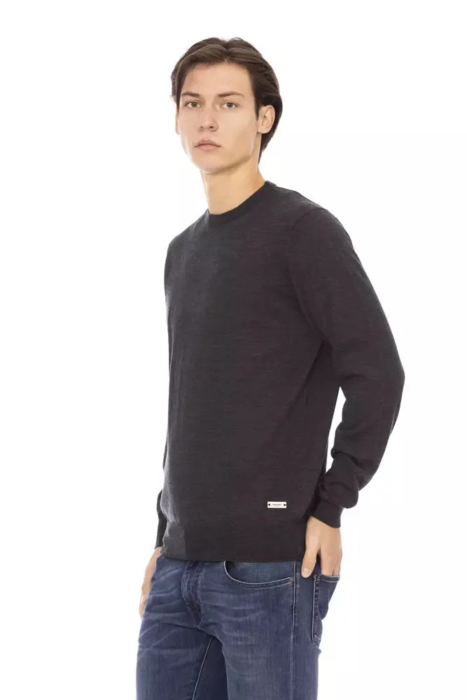 Baldinini Trend Gray Fabric Men Men's Sweater
