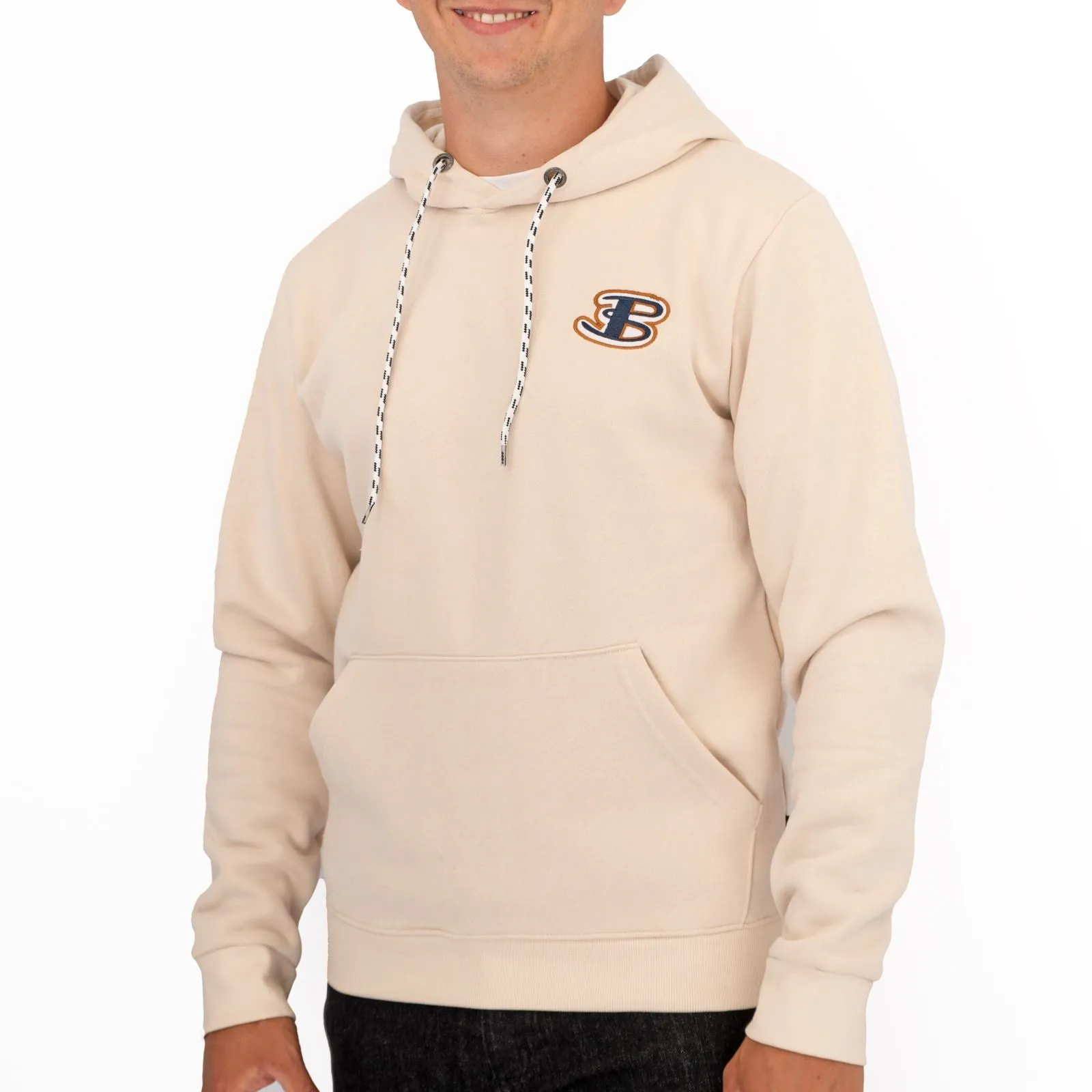 Ben Sherman Mens Logo Hoodie Beige