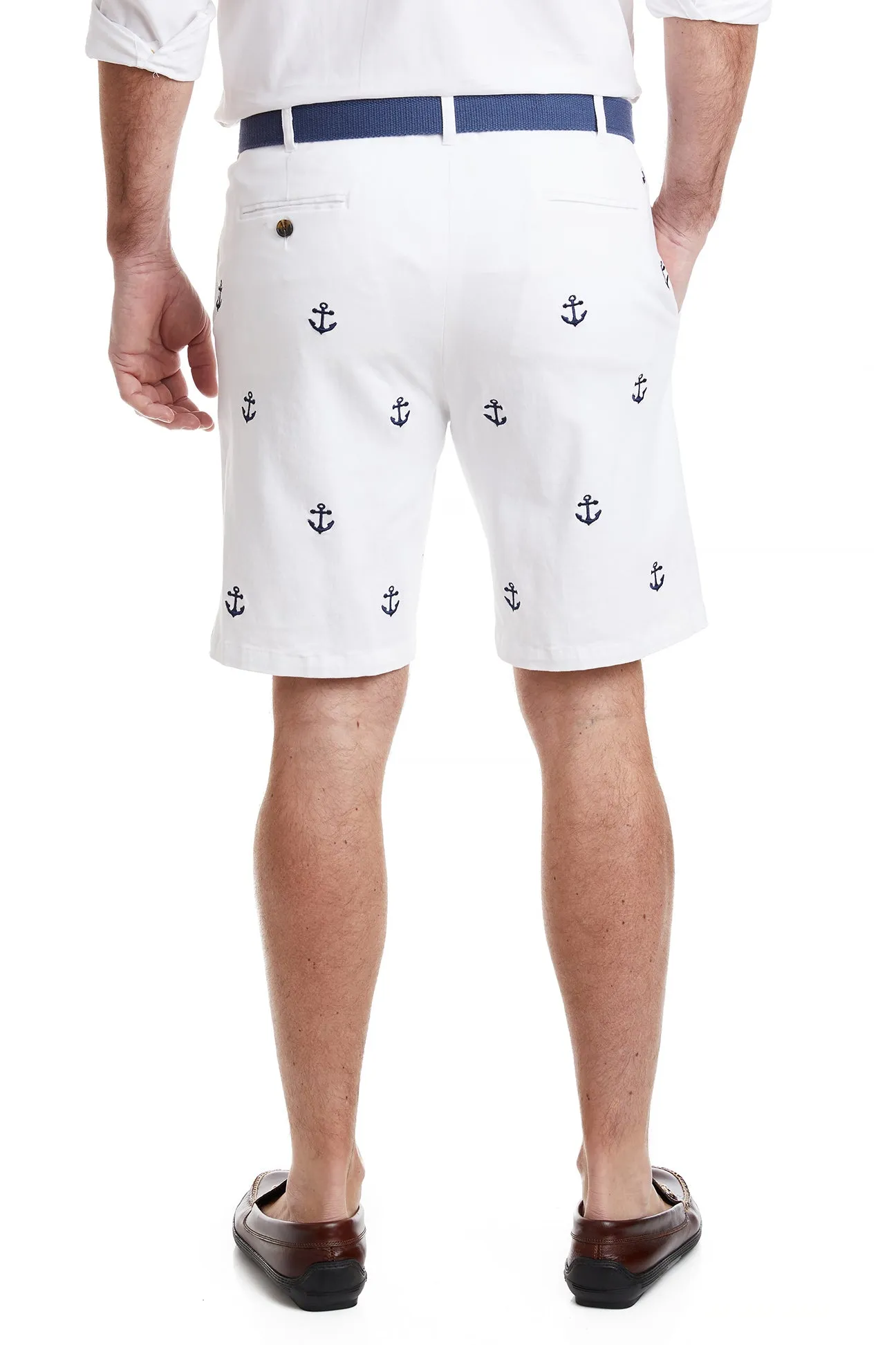 Cisco Short Stretch Twill White with Anchor