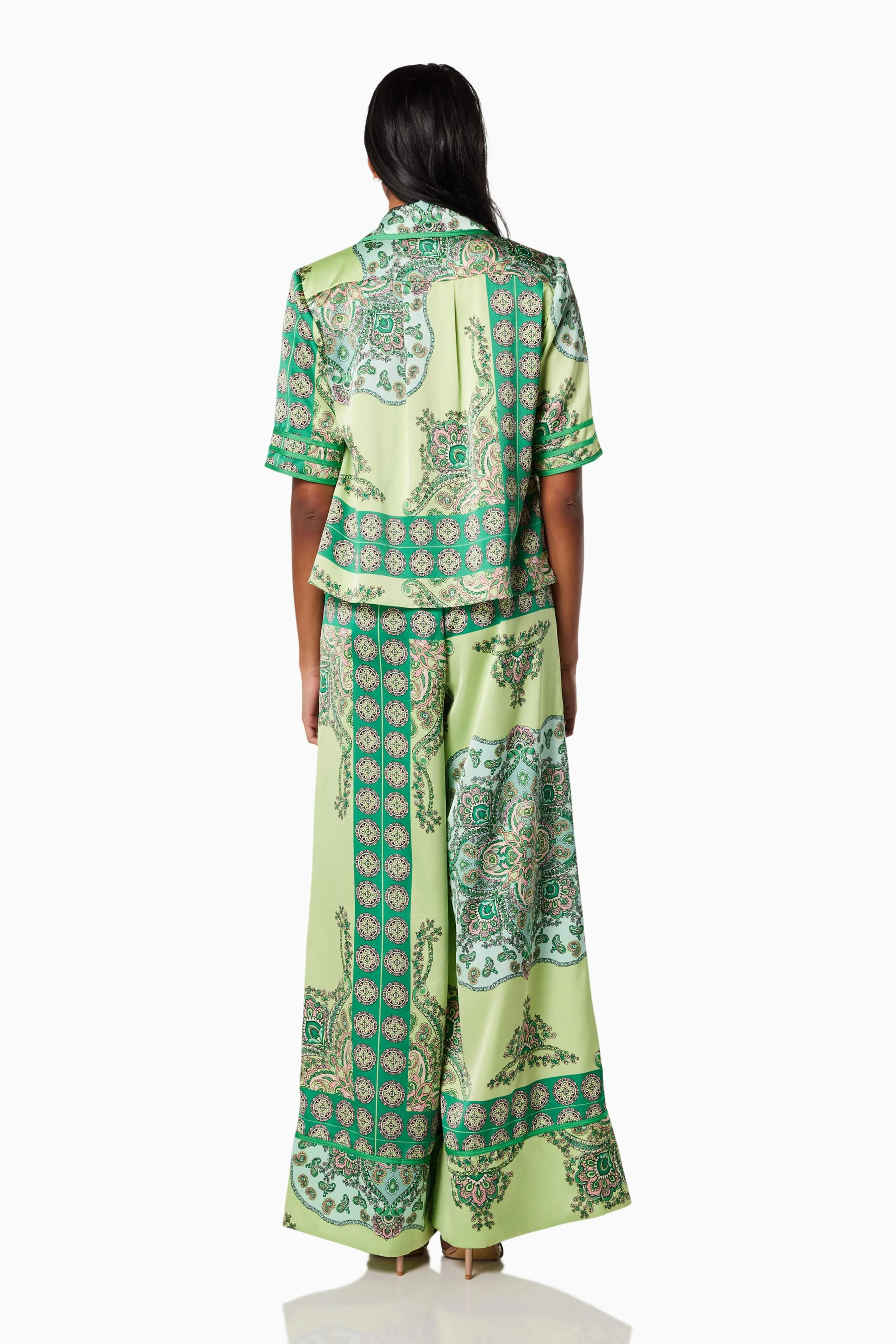 Collaboration Relaxed Two Piece Set In Green