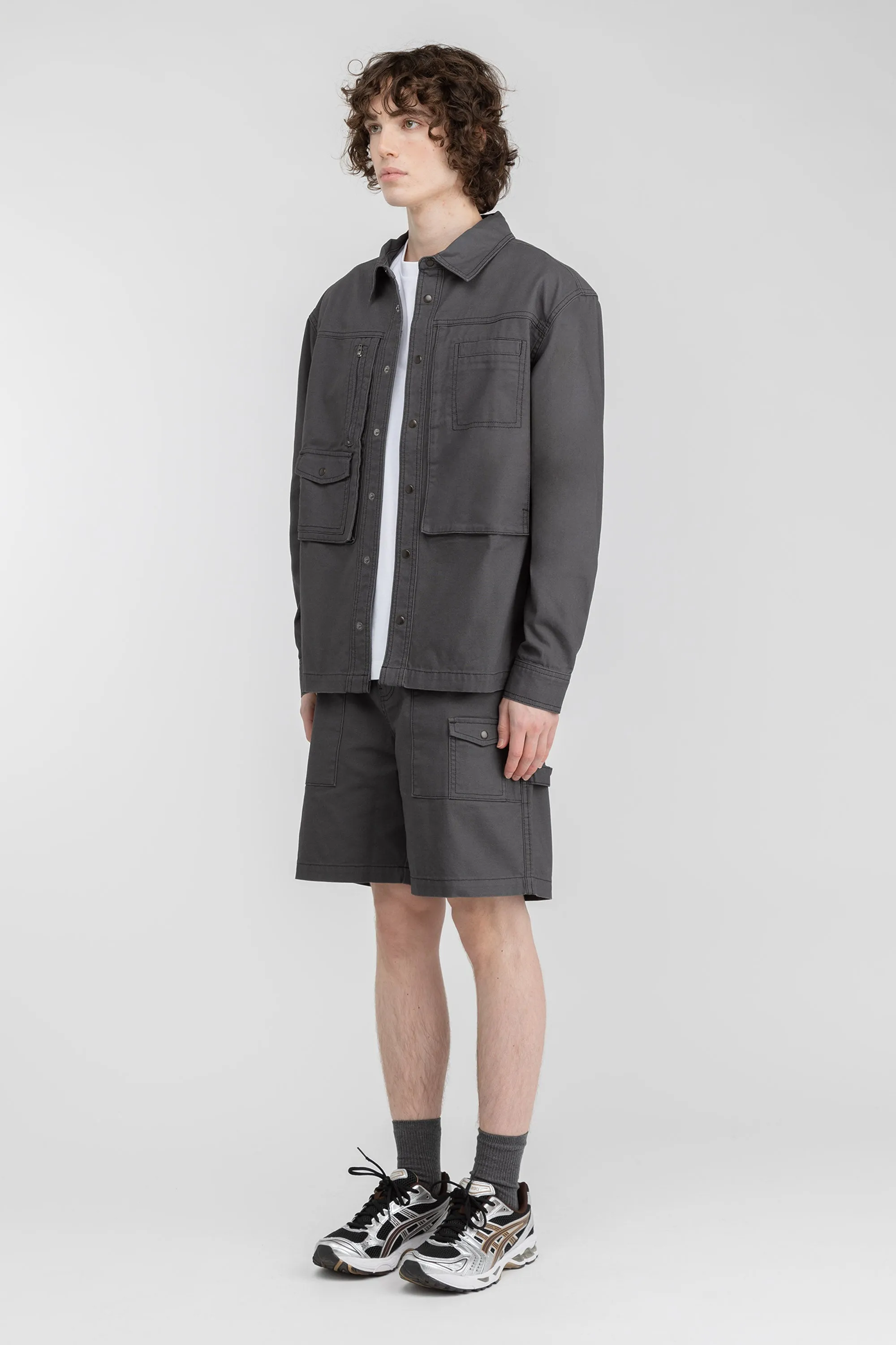 COTTON-TWILL BUTTON UP SHIRT