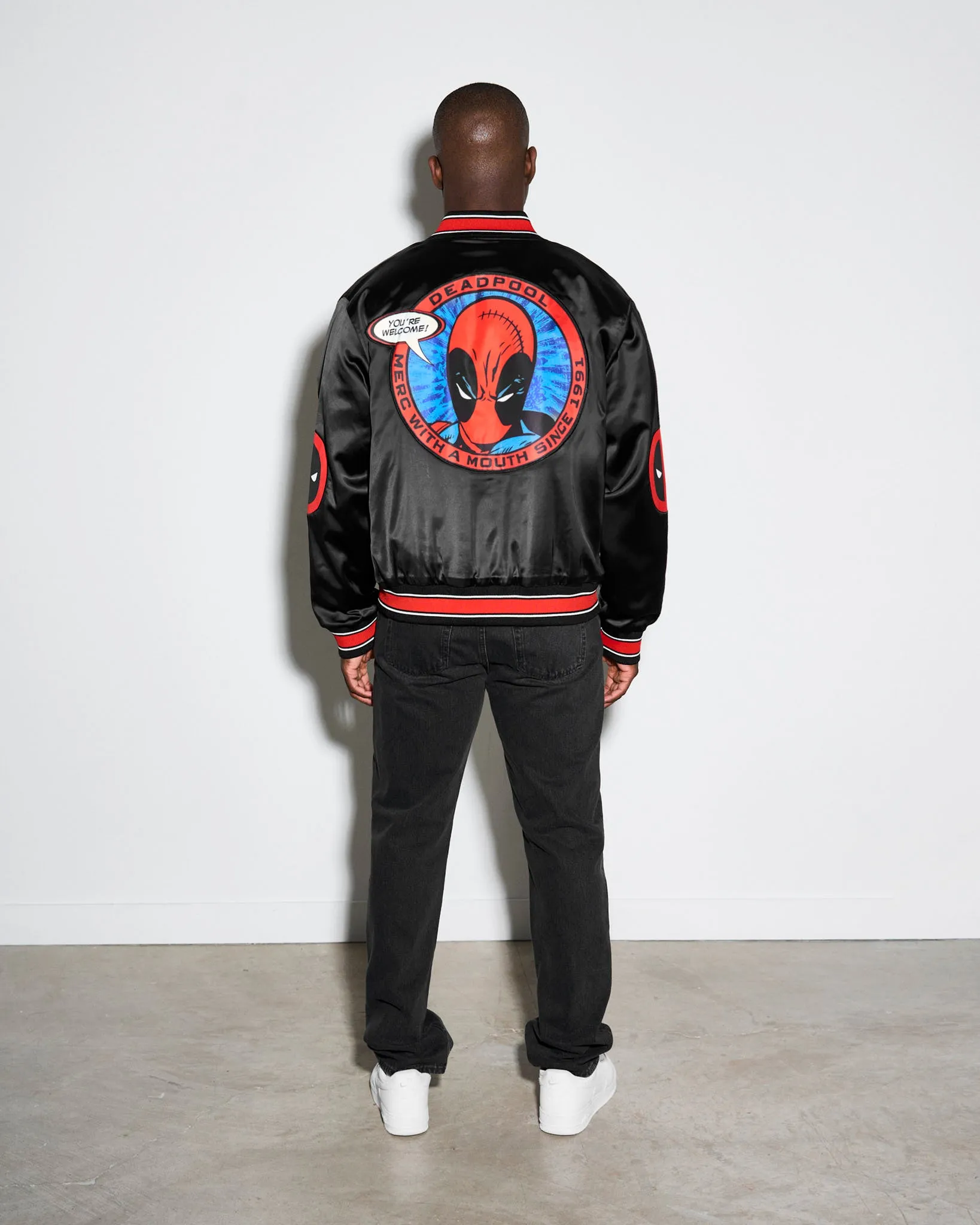 Deadpool Quilted Satin Jacket