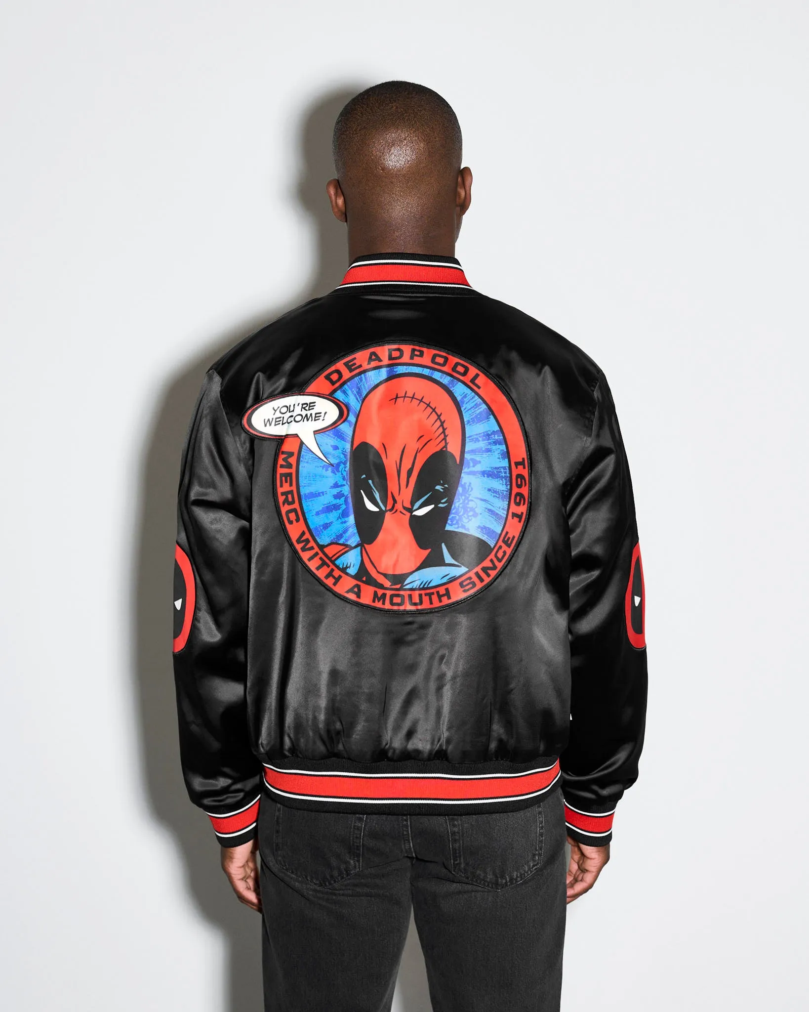 Deadpool Quilted Satin Jacket