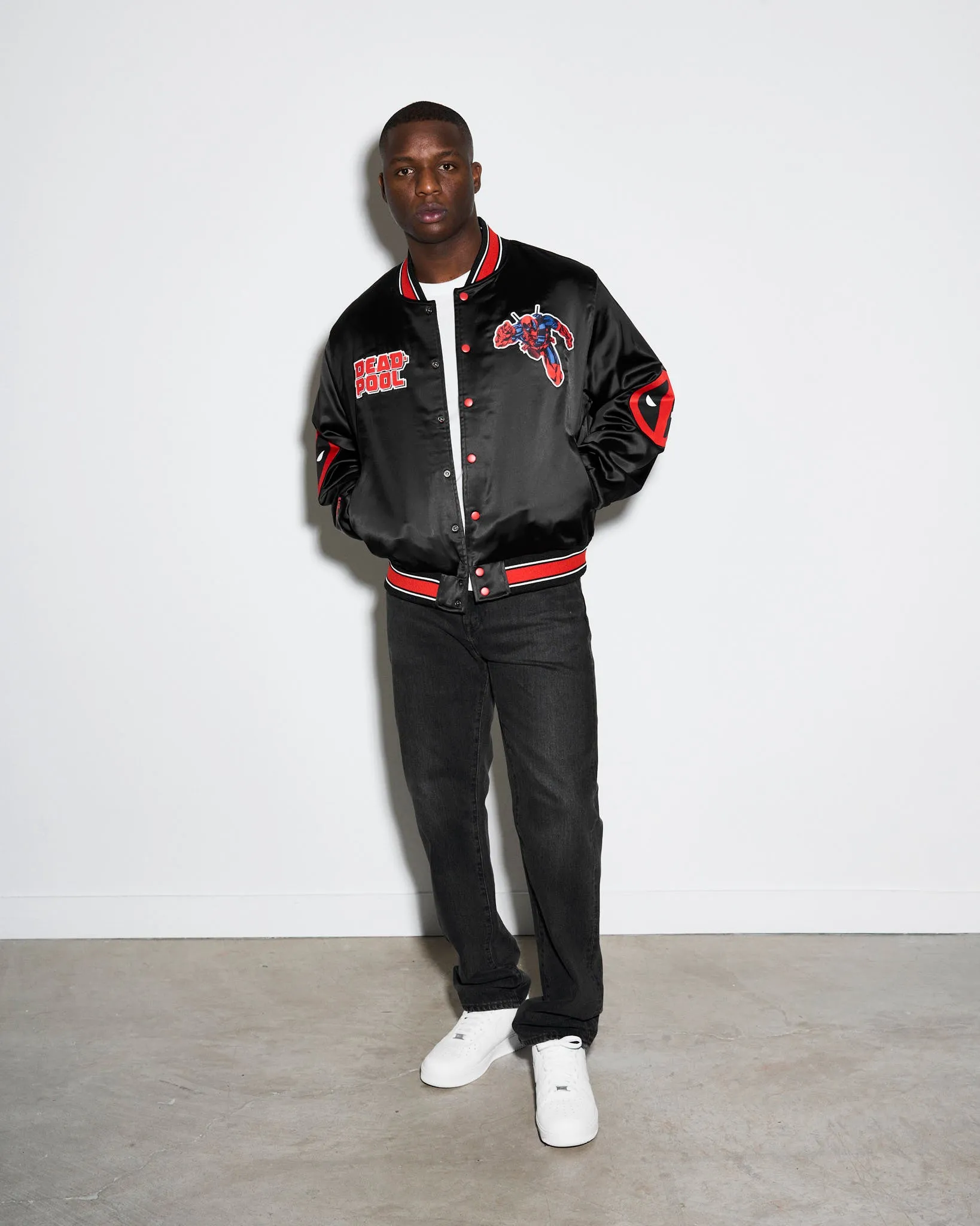 Deadpool Quilted Satin Jacket