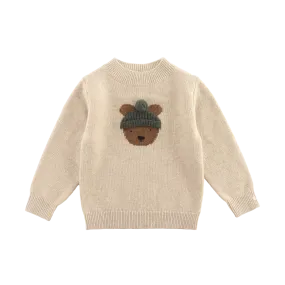 Denn Merino Wool Sweater | Bear | Biscotti Melange