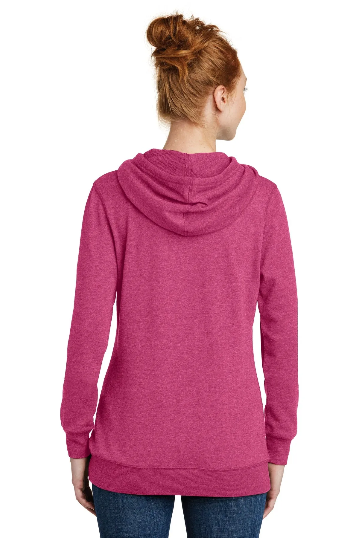District Women's Lightweight Fleece Hoodie. DM493