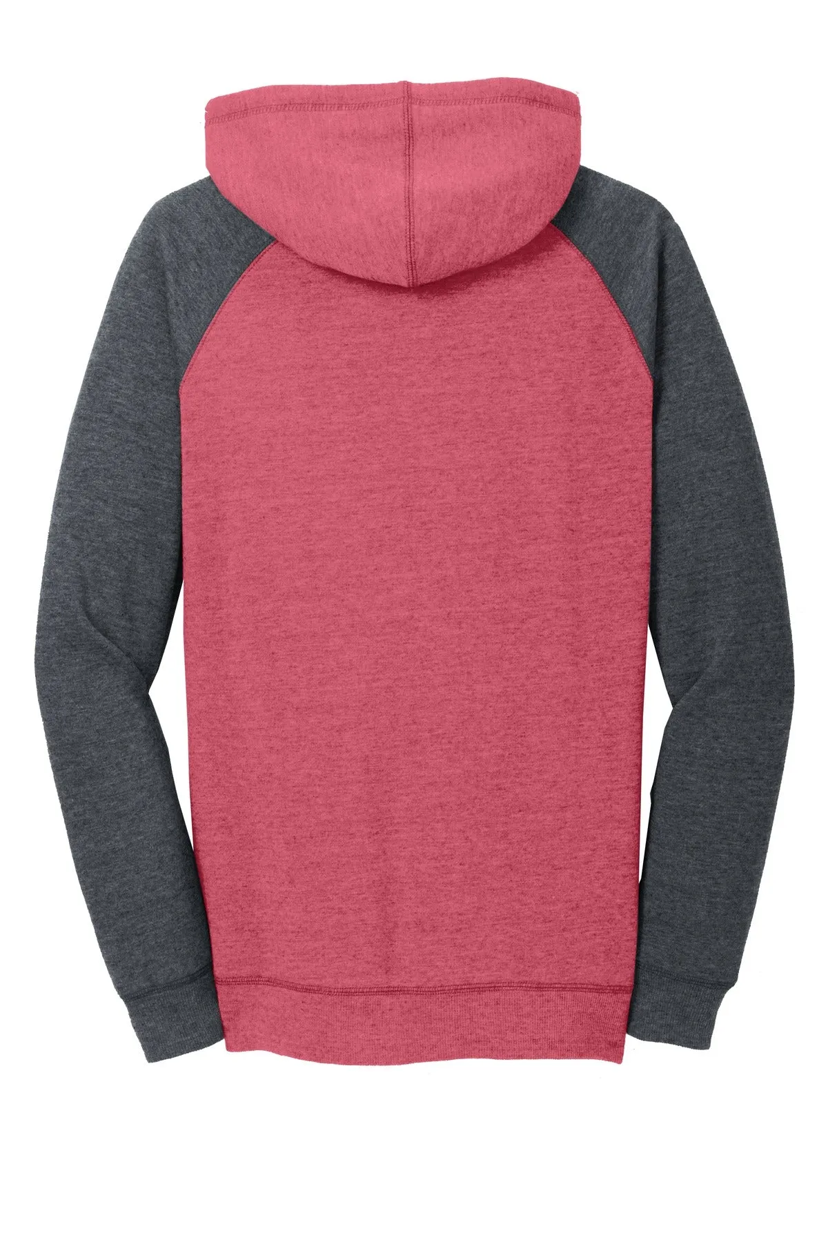 District Women's Lightweight Fleece Raglan Hoodie. DT296