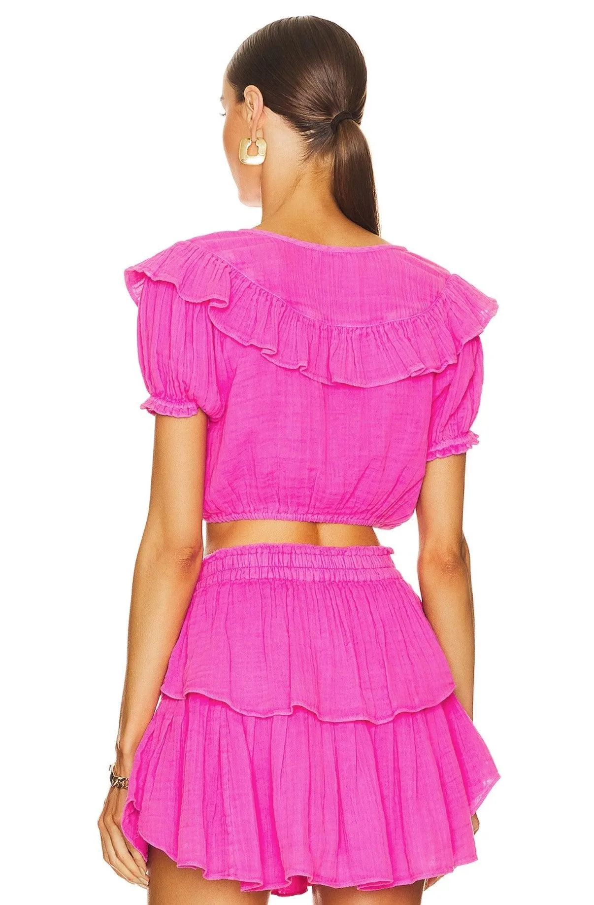 Elania Crop Top Flirty Fuschia