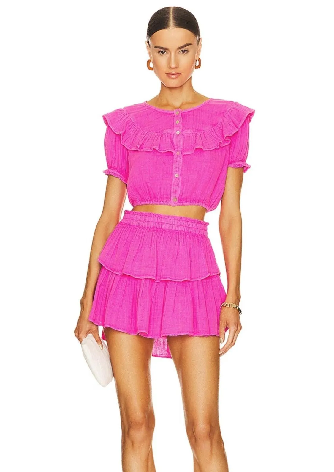 Elania Crop Top Flirty Fuschia