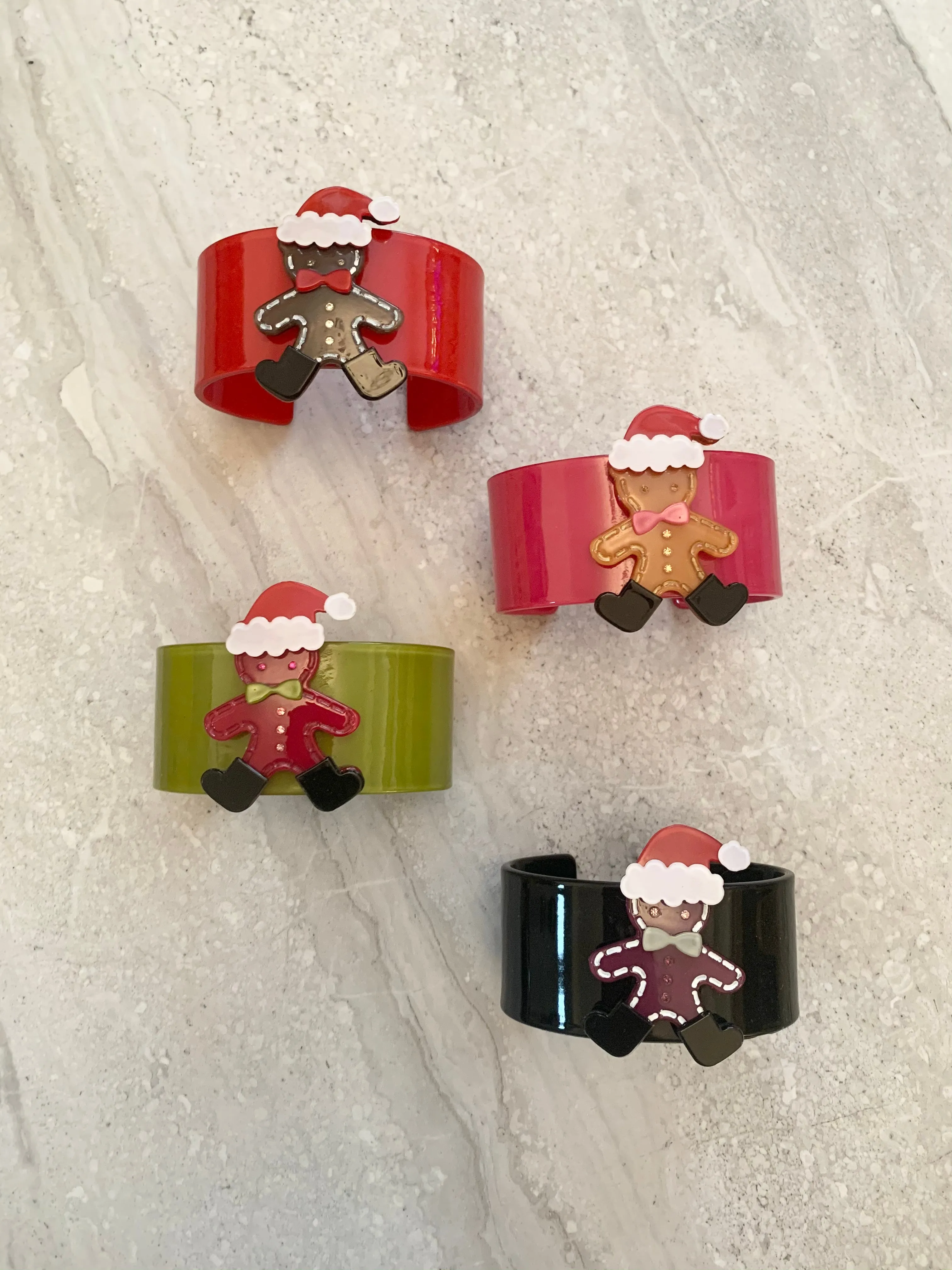 Gingerbread Santa Cuff Bracelet