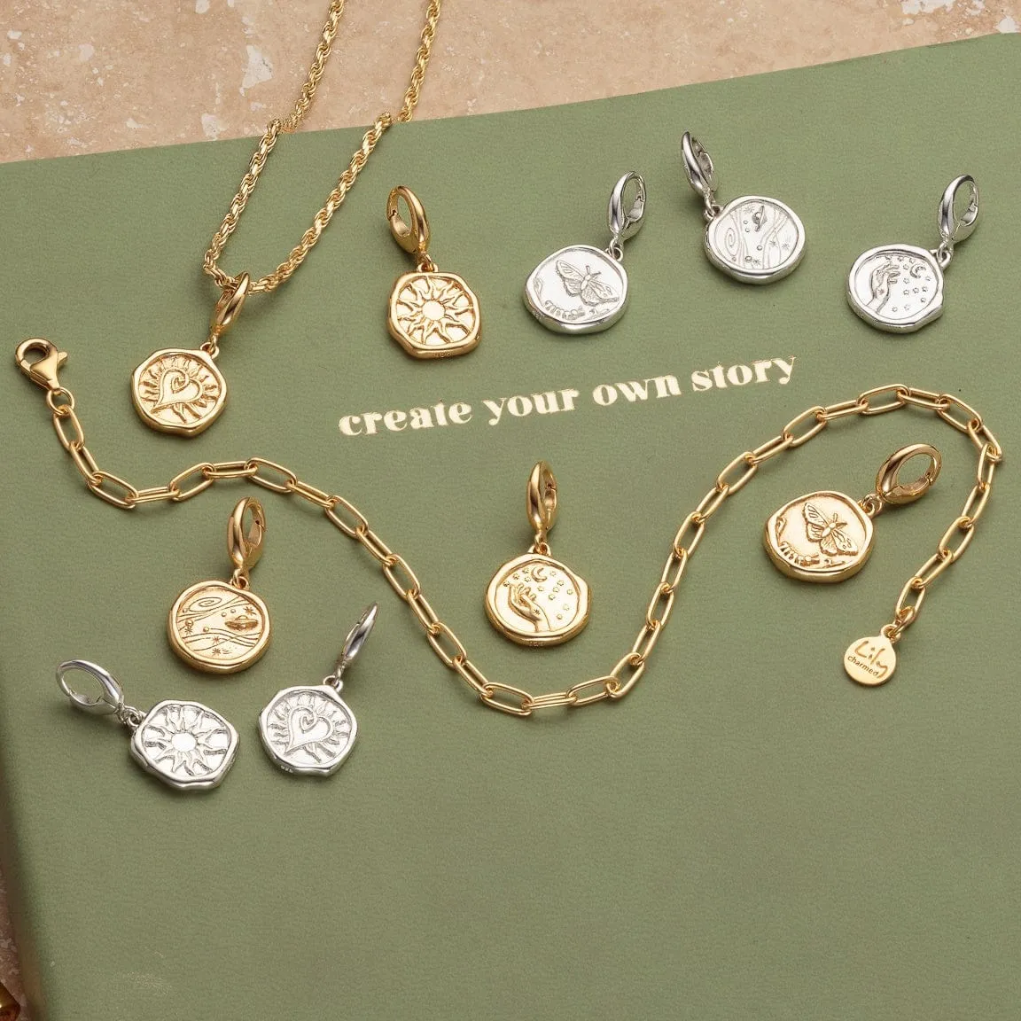 Gold Plated Manifest Energy Charm