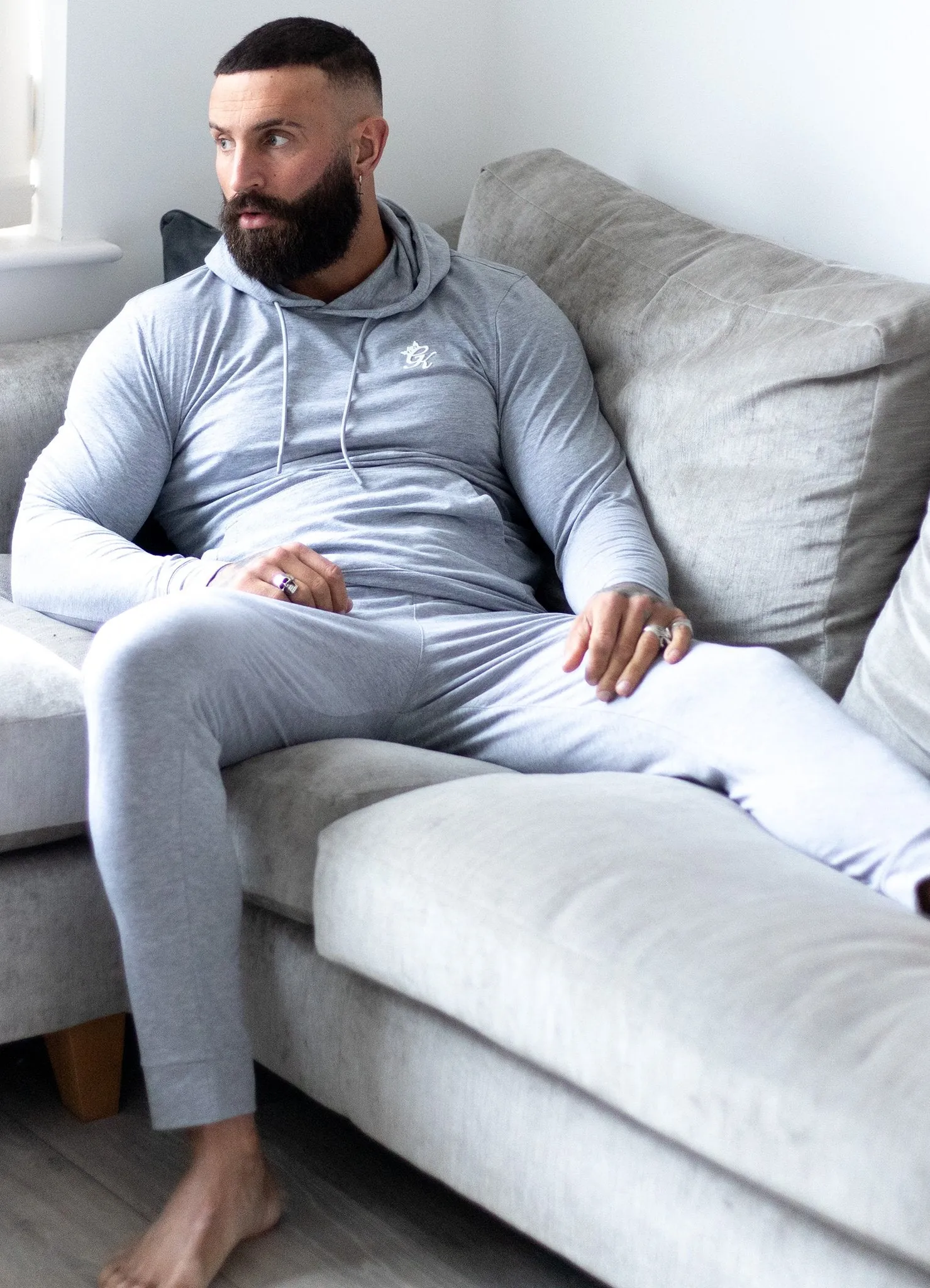 Gym King Lightweight Lounge Jogger - Grey Marl