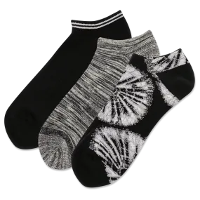 HOTSOX Men's Knit Radial Tie Dye 3 Pack Low Cut Socks