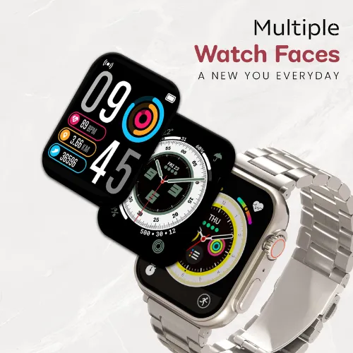 iCruze Pronto Max With Stainless Steel Band Calling Smartwatch