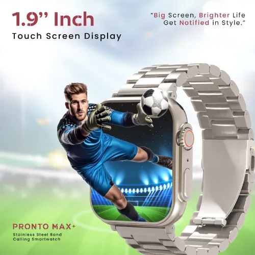 iCruze Pronto Max With Stainless Steel Band Calling Smartwatch