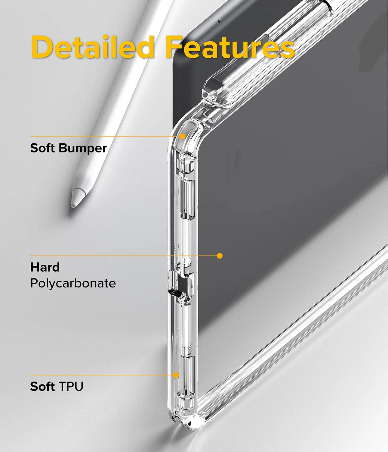 iPad 9th Generation (10.2 inch, 2021)/iPad 8th/7th Gen Back Cover Case | Fusion - White & Black