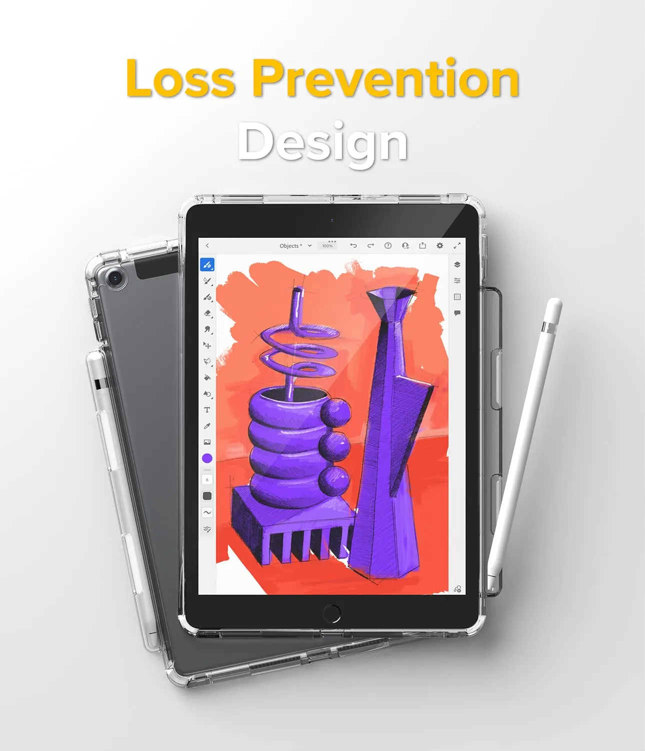 iPad 9th Generation (10.2 inch, 2021)/iPad 8th/7th Gen Back Cover Case | Fusion - White & Black