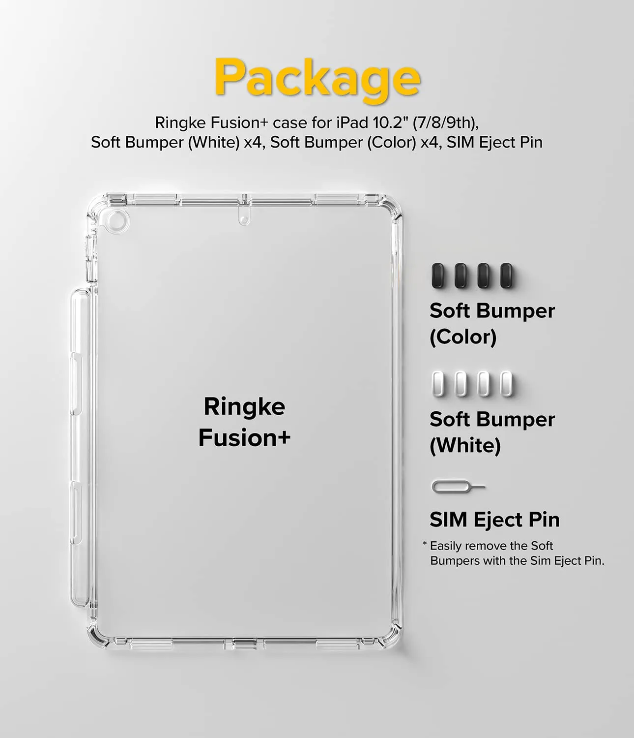 iPad 9th Generation (10.2 inch, 2021)/iPad 8th/7th Gen Back Cover Case | Fusion - White & Black