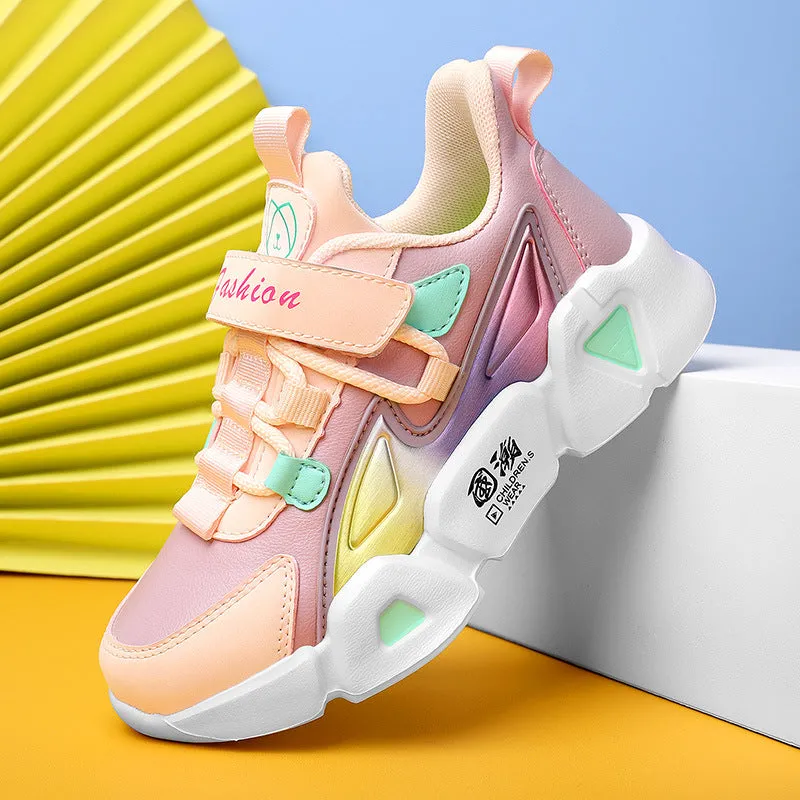 Leather Little Girls and Boys Running Shoes