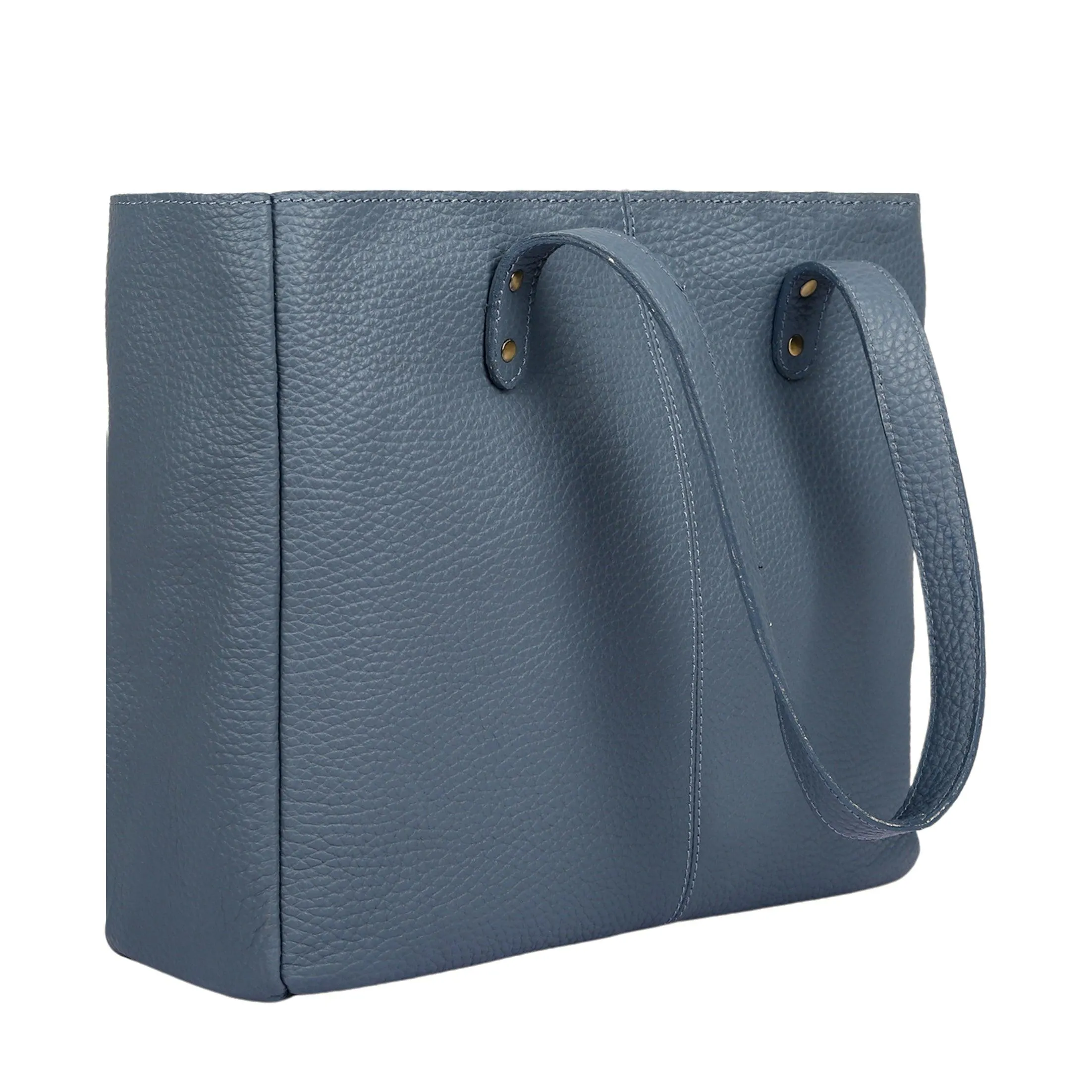 Leather Shoulder Tote Bag for Women β Multipurpose Satchel, Travel Purse, and Messenger Handbag (Blue)