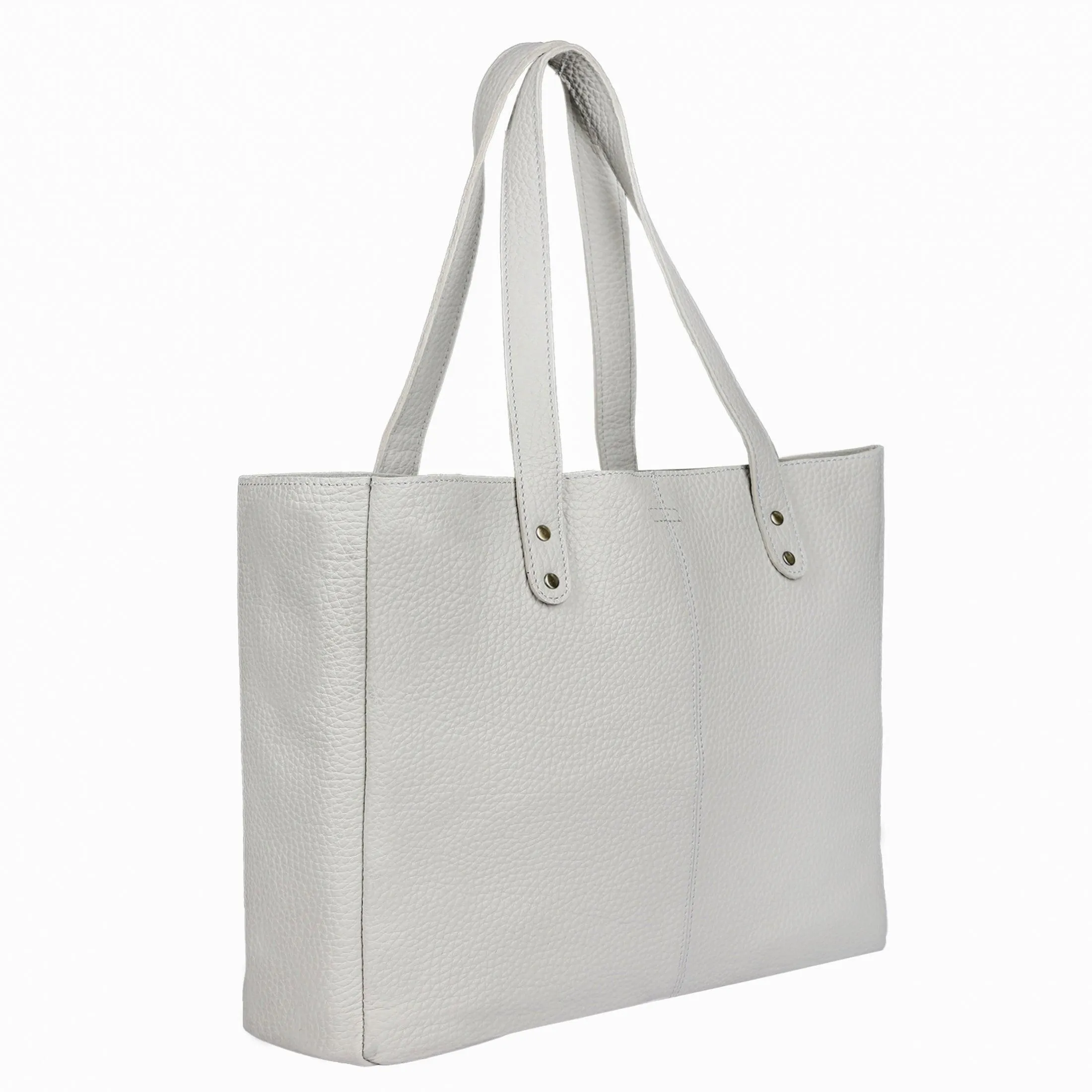 Leather Shoulder Tote Bag for Women β Multipurpose Satchel, Travel Purse, and Messenger Handbag (Snow)