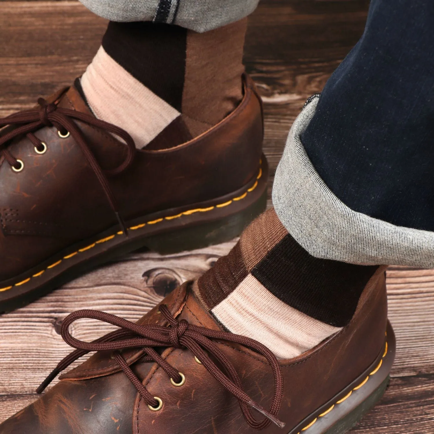 Men's Checked Wool Socks