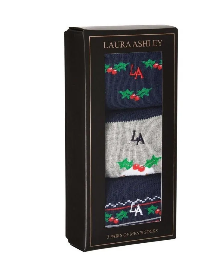 Men's Christmas Novelty Boxed Socks Set of 3