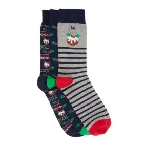 Men's Christmas Novelty Boxed Socks Set of 3
