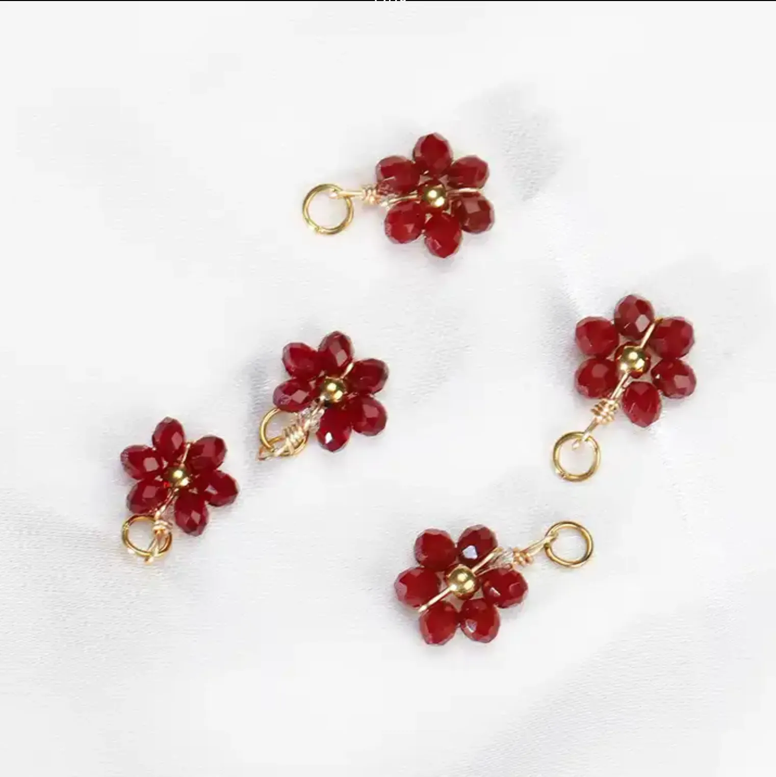 Mini Red Sandy Pearl Charm // The summer turned pretty charm