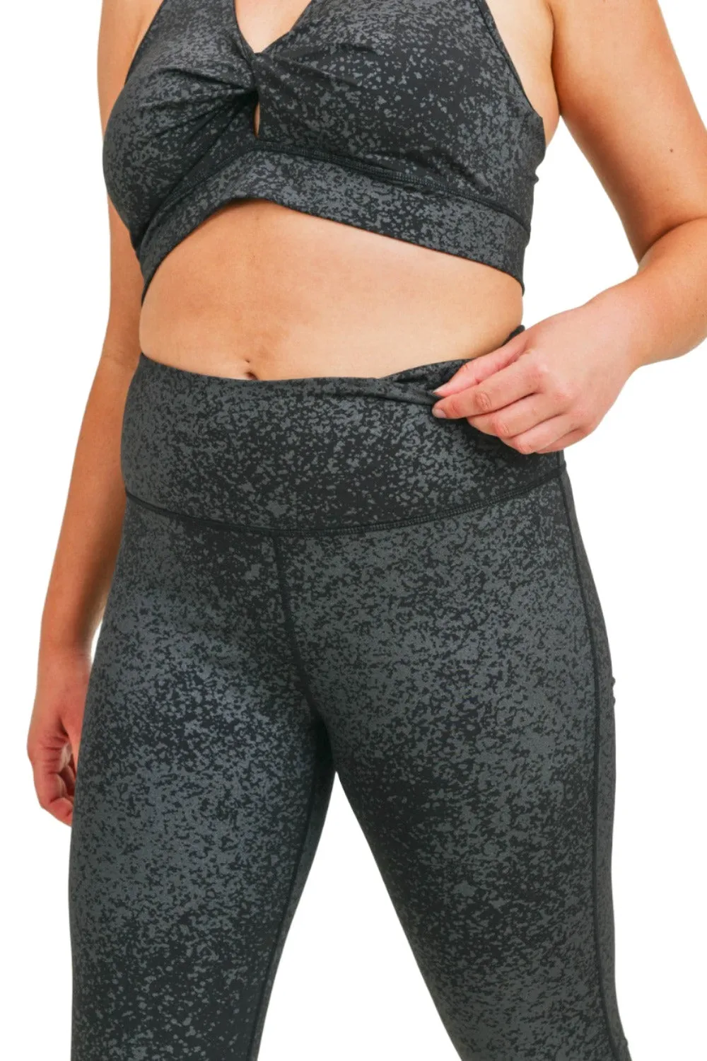 Mono B Flake Foil High-Waist Leggings APH3103 Plus