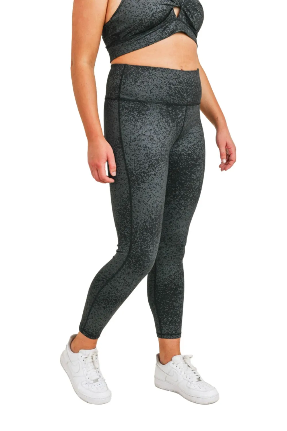 Mono B Flake Foil High-Waist Leggings APH3103 Plus
