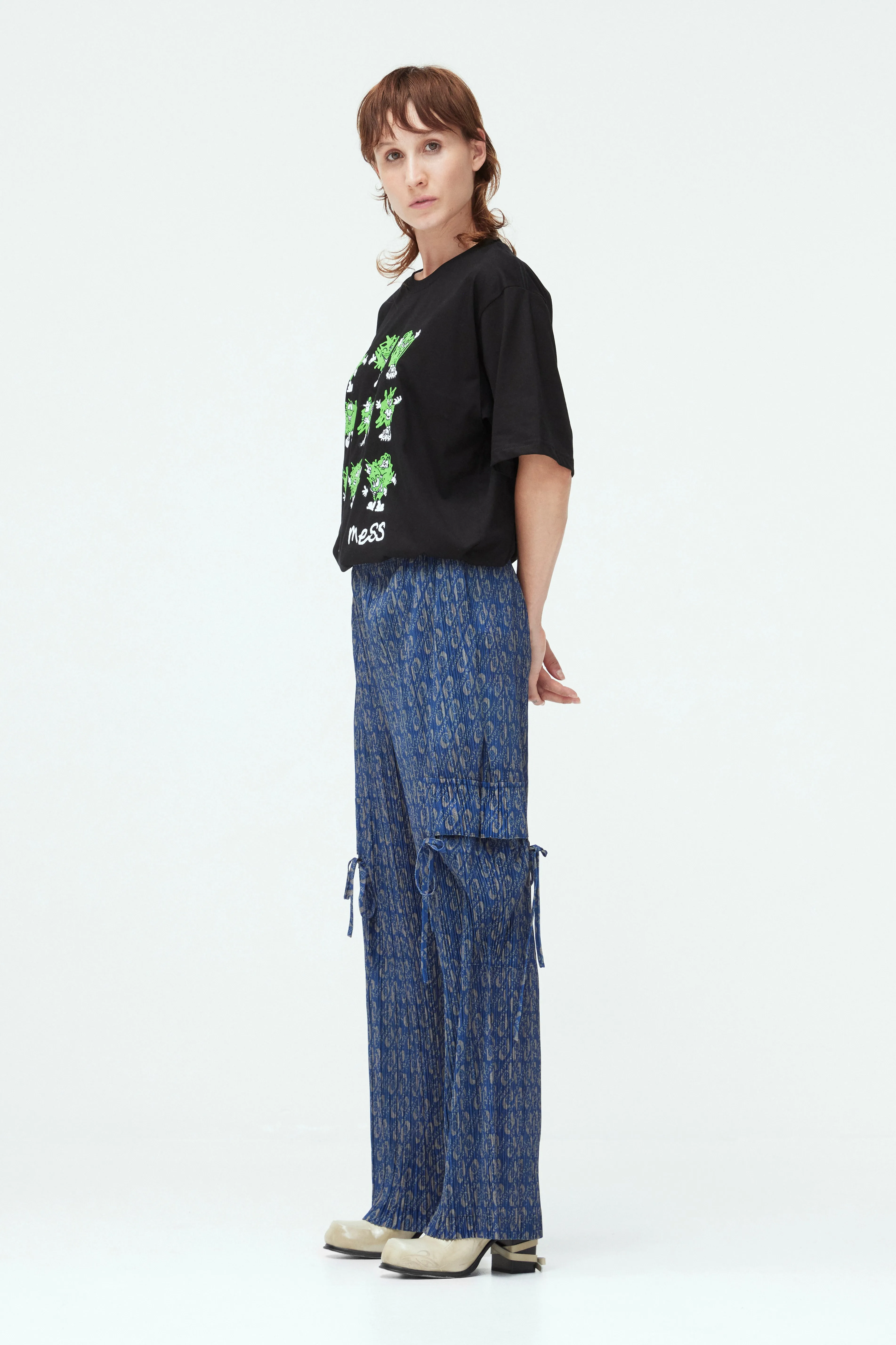 MONOGRAM PLEATED PANTS