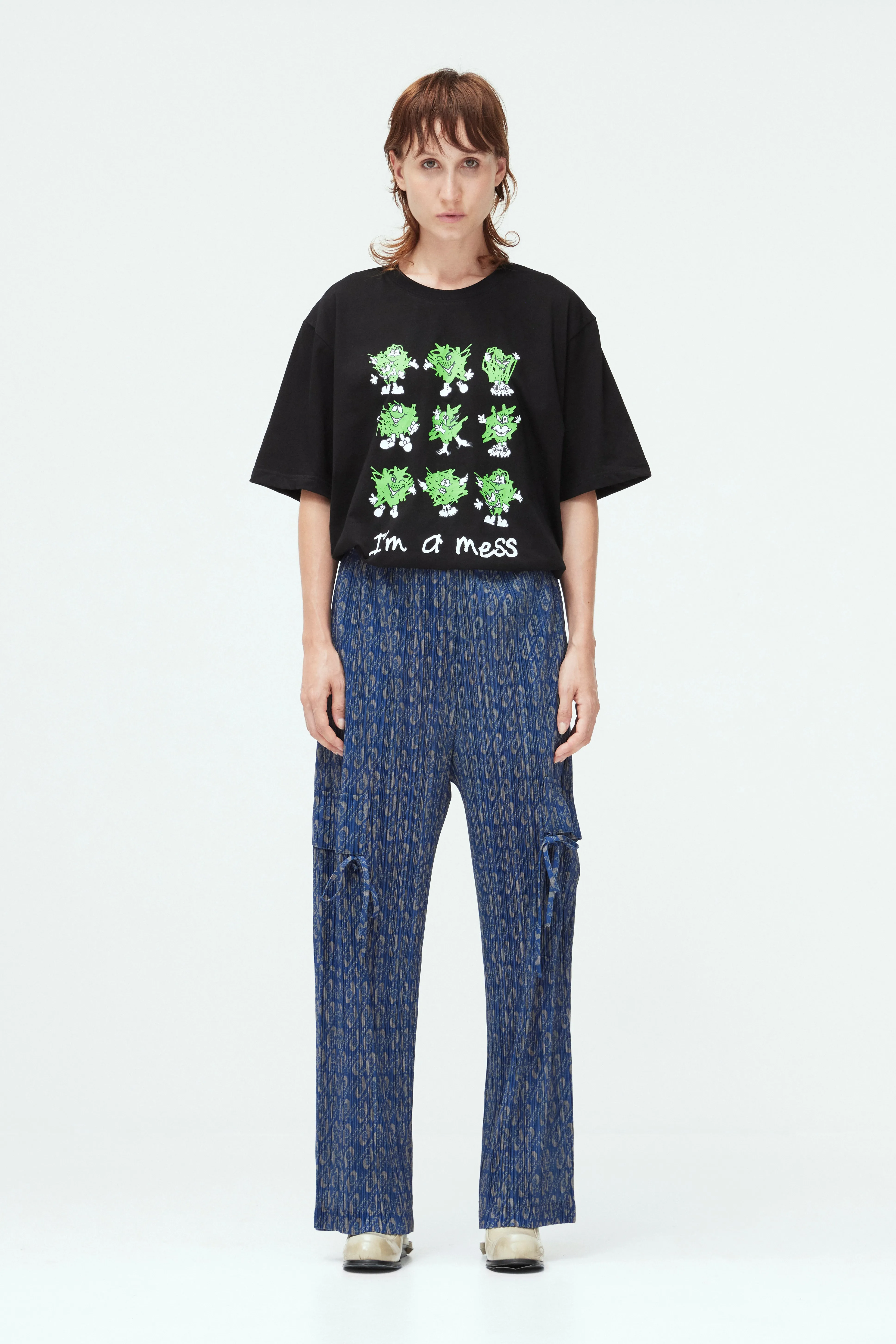 MONOGRAM PLEATED PANTS