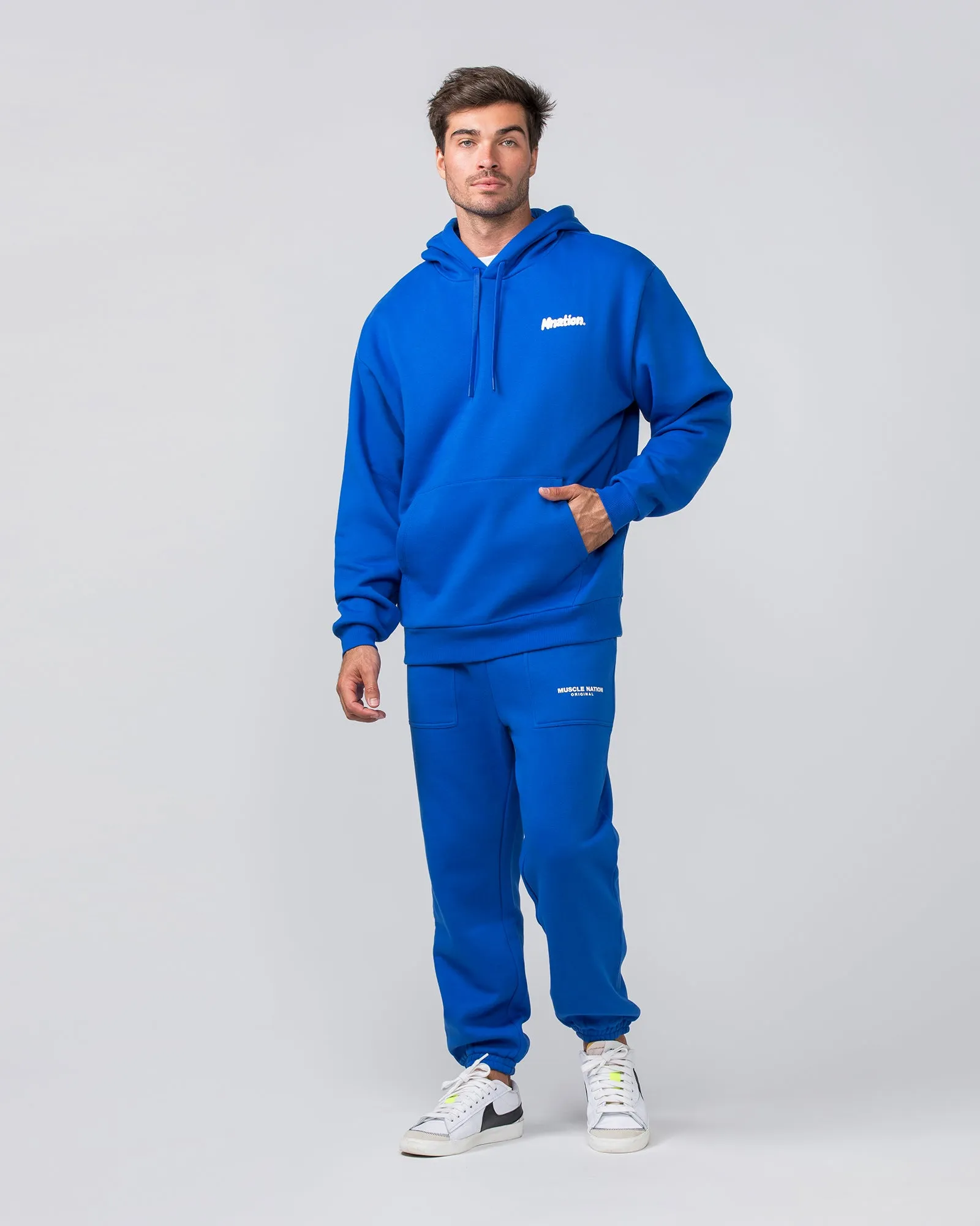 Muscle Nation | MNation Oversized Hoodie - Bondi Blue