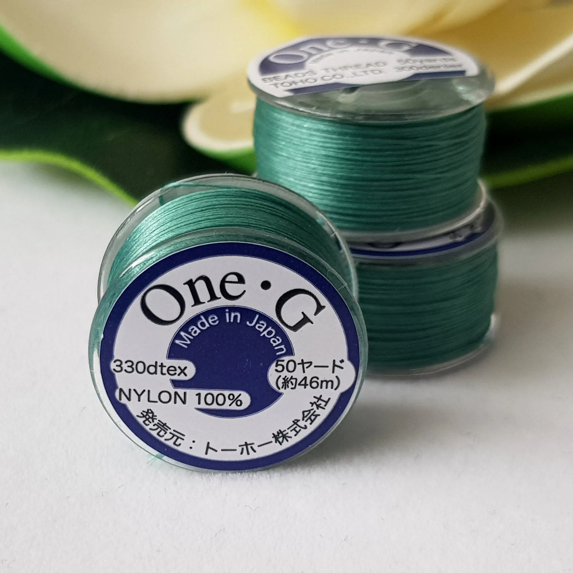 One-G Mint Green Beading Thread (50 Yards) Toho | PT-50-21 | Jewellery Making Supply