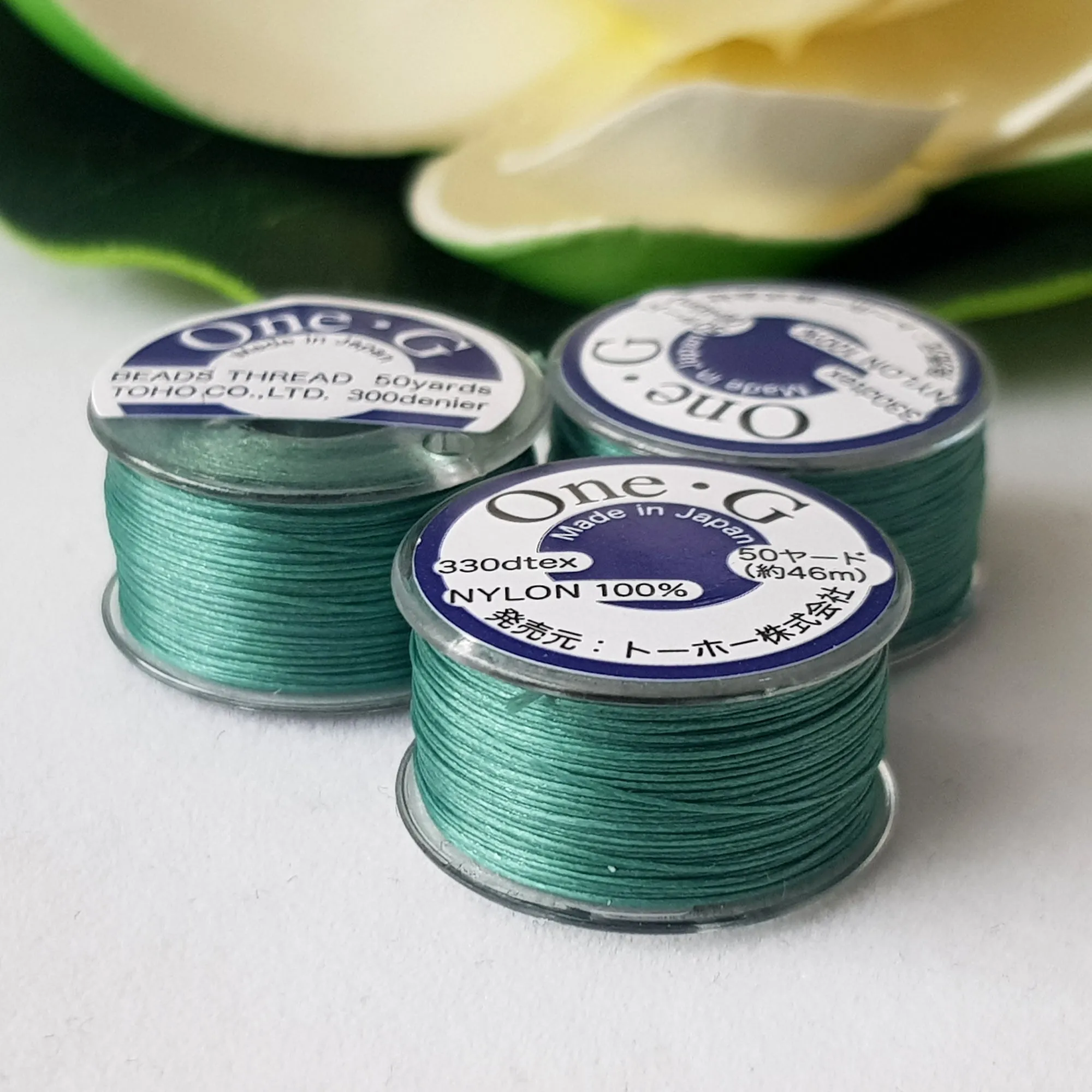 One-G Mint Green Beading Thread (50 Yards) Toho | PT-50-21 | Jewellery Making Supply