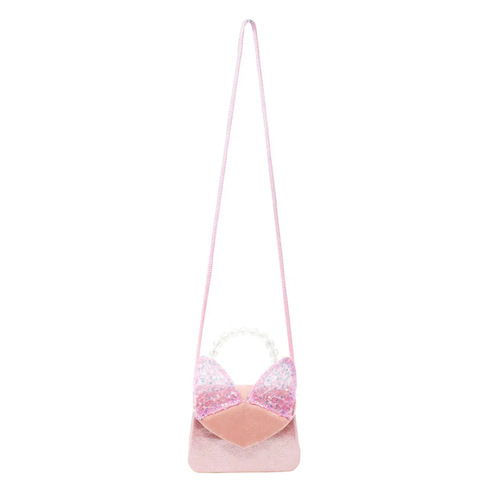 Pink Bella Bunny Sequin Bunny Ears Hard Handbag