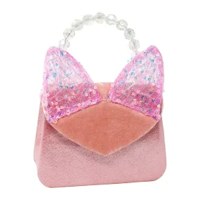 Pink Bella Bunny Sequin Bunny Ears Hard Handbag