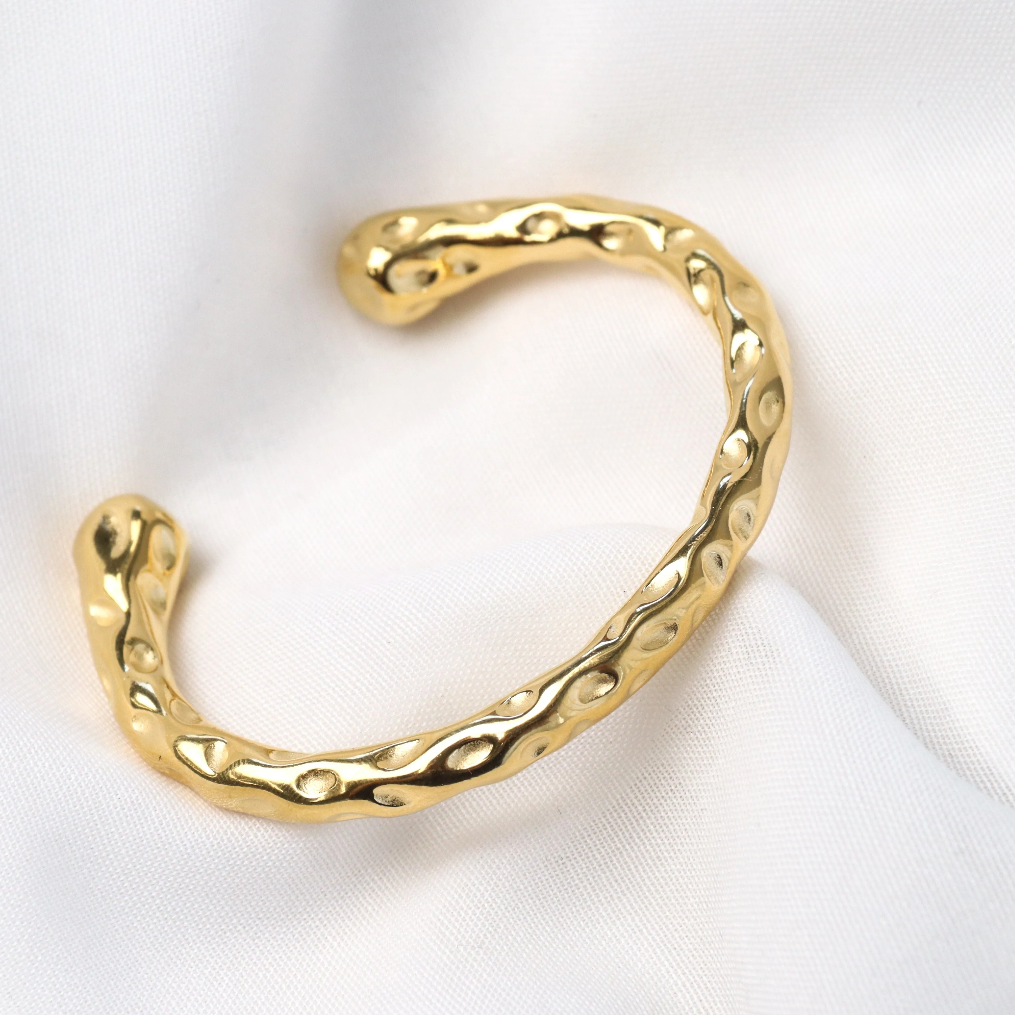 Rosa | Stainless Steel 18K Gold Plated or Silver Cuff Bangle