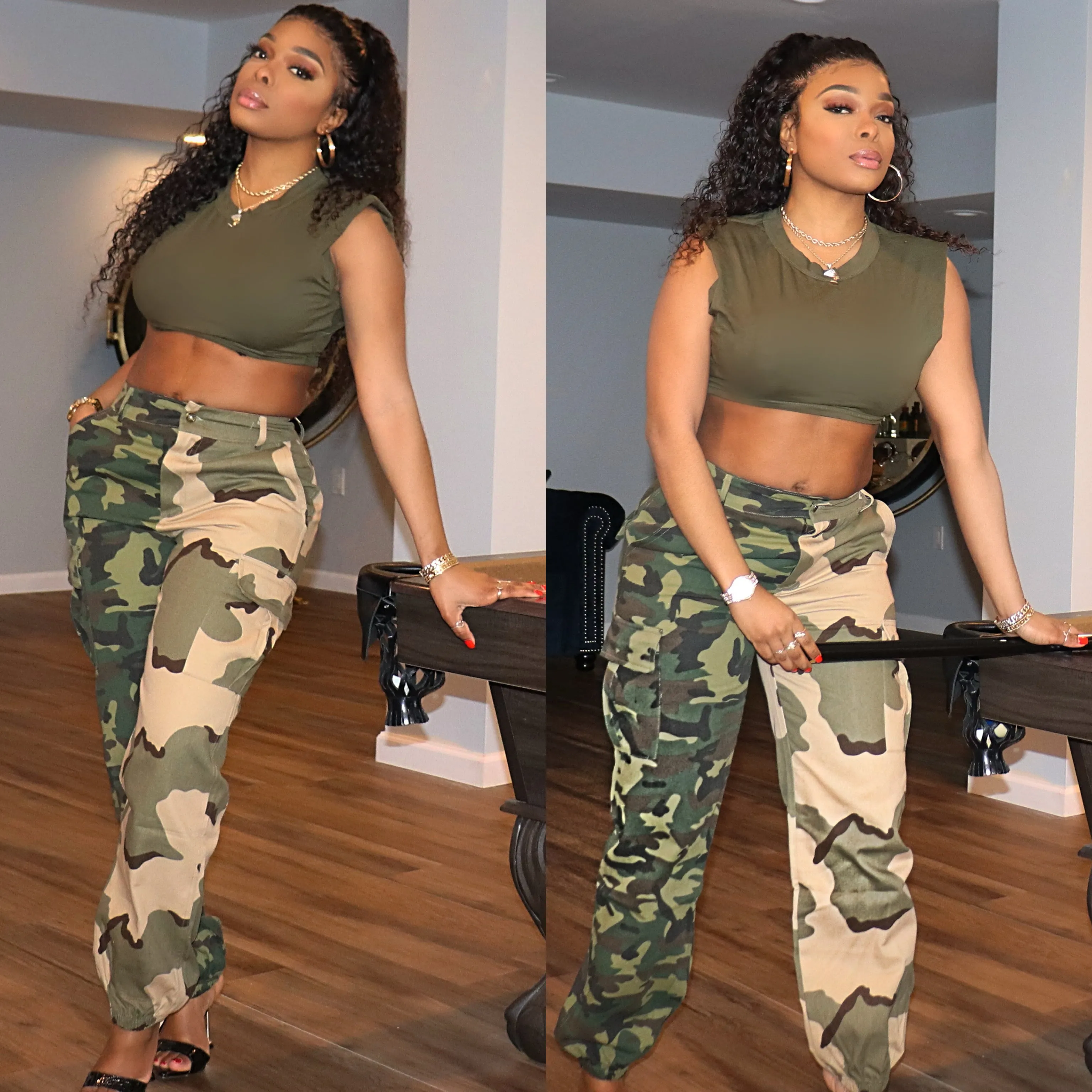 Split decision camo pants