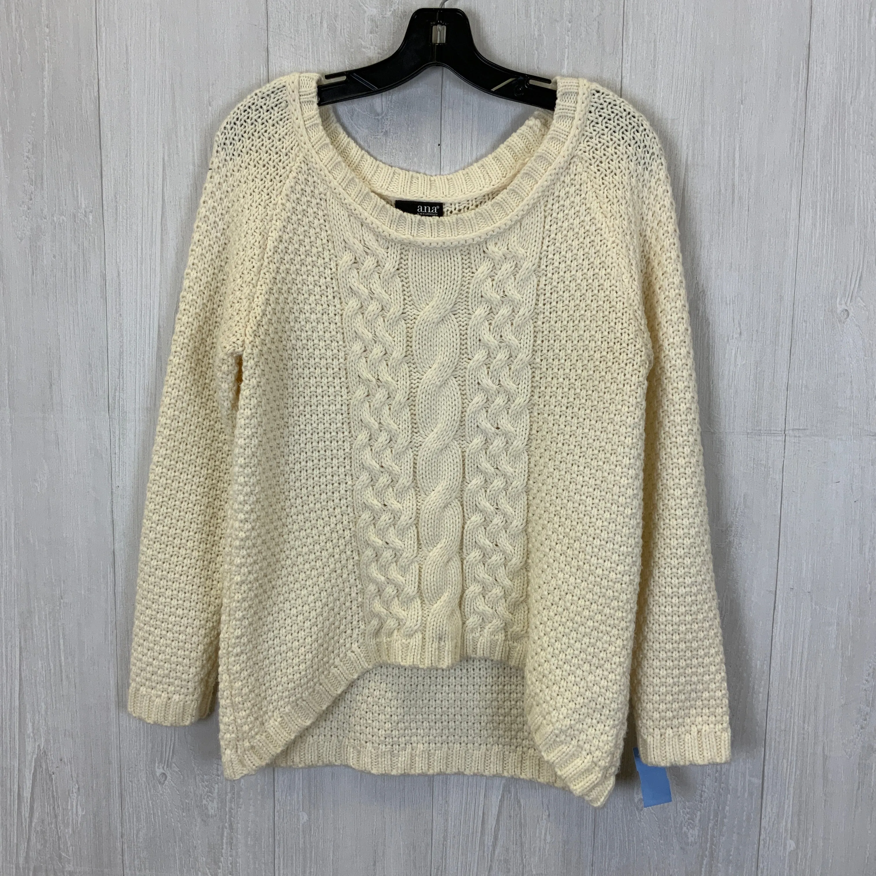 Sweater By Ana In White, Size: L