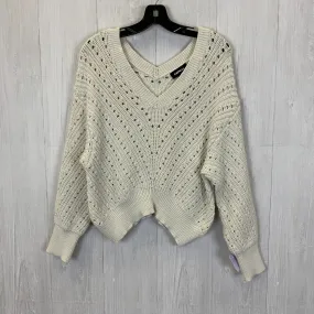 Sweater By Express In White, Size: L