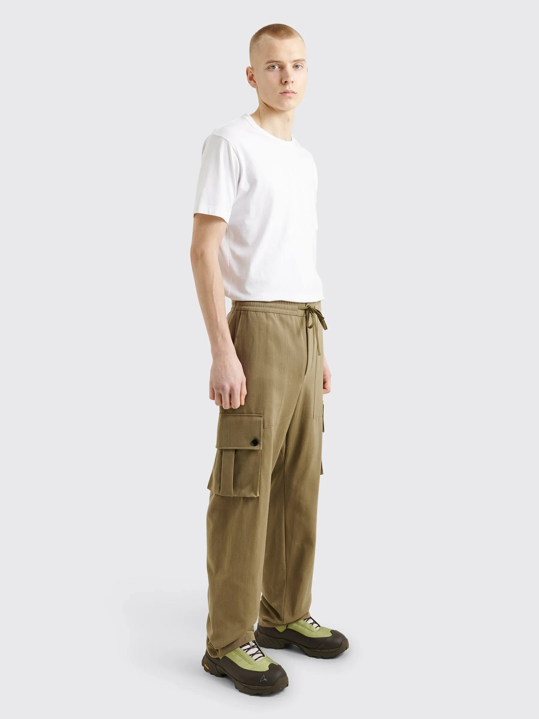 TRS BIEN everywear Cargo Pants Wool / Cotton Beige