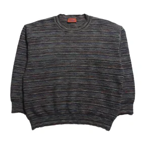 Vintage Example By Missoni Patterned Multicolour Crewneck Knit circa 1980's